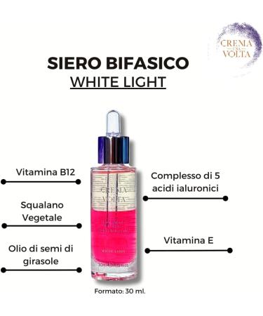 CremaunaVolta Biphasic serum with vitamin E vitamin B12 complex of 5 hyaluronic acids sunflower seed oil 30 ml - Buy Online on GoSupps.com