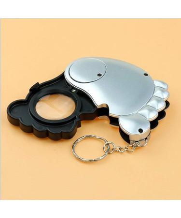 Portable Mini Glass Key Chain with LED Light Handheld Old Man Reading Magnifier for Seniors to Read Small Print Cards Stamps Jewelery Made in China - Buy Online on GoSupps.com