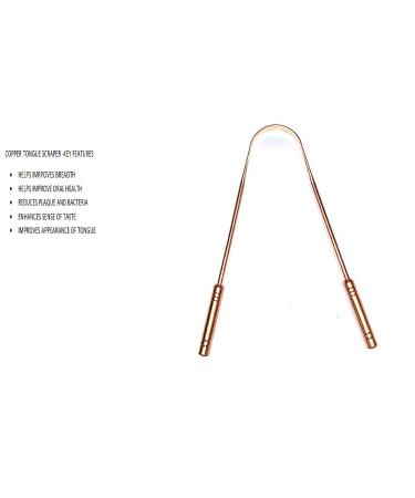 4 Pack Copper Tongue Cleaner Scraper | Oral Care Hygiene for Adults & Kids | Fights Bad Breath | Safe Blunt Edges | Flexible Handle - Buy Online on GoSupps.com