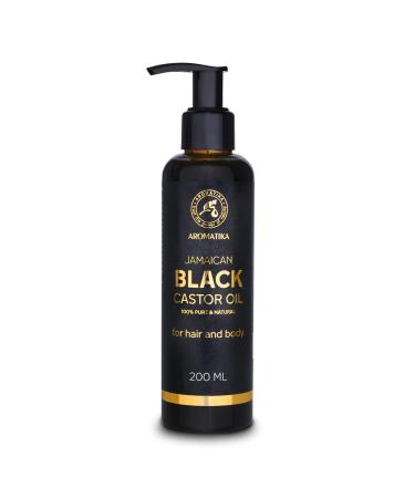 Jamaican black castor oil 200ml - ricinus communis - black castor oil - natural & cold -pressed - carrier oil - for care of eyelashes - eyebrows - hair - beard - nails 200 ml (1 Pack) - Buy Online on GoSupps.com
