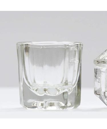 Solustre 2-Piece Dappen Dish Set - Glass Crystal Shell Nail Art Tools for Acrylic Liquid & Powder Manicure Care - Buy Online on GoSupps.com