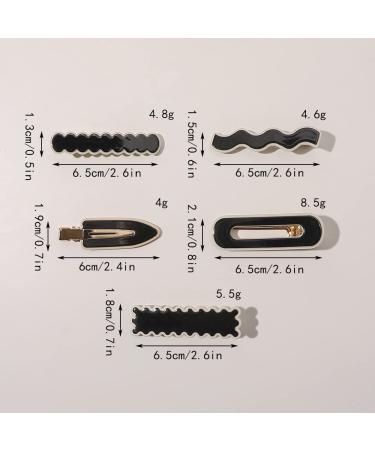 12Pcs Elegant Geometric Acrylic Resin Hair Barrettes - No Bend Clips for Girls and Women - Vintage Hairpins for Styling - Buy Online on GoSupps.com