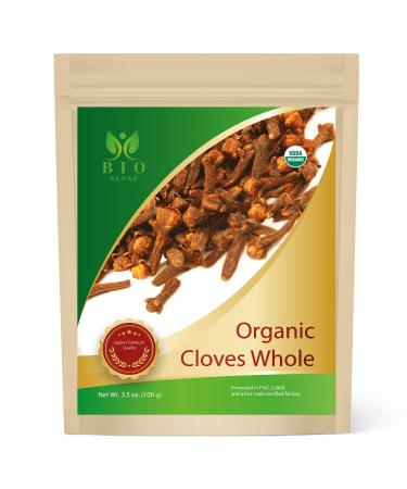 Organic Ceylon Cloves Whole 3.5 Oz Certified USDA Organic Premium Quality NON GMO 100% Sri Lankan Pure Ceylon Cloves Whole Perfect For Cooking, Smoothies & Beverages