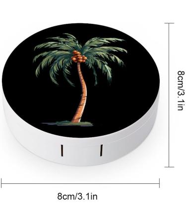 Coconut Palm Tree Contact Lens Travel Kit - Portable Cute Contact Box with Mirror for Outdoor Use - Buy Online on GoSupps.com