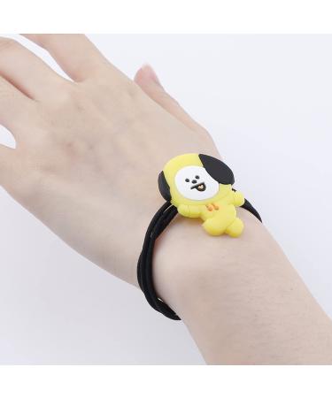 2 PCS BTS Chimmy Hair Tie Set for Women - Bangtan Boys Carton Hair Merchandise - Buy Online on GoSupps.com