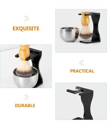 Frcolor Shaving Set - 2 Sets of Acrylic Shaving Stands & Brushes | Durable Razor Holder for Home Salon Use - Buy Online on GoSupps.com
