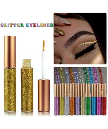 Buy Eyelin Gold Glitter Eyeliner | Shiny Liquid & Sequin for Kids' Latin Dance Makeup - 10 Stunning Looks! - Buy Online on GoSupps.com