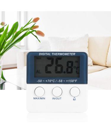 Electronic Mini Temperature Display Digital Thermometer Alarm Indoor Outdoor