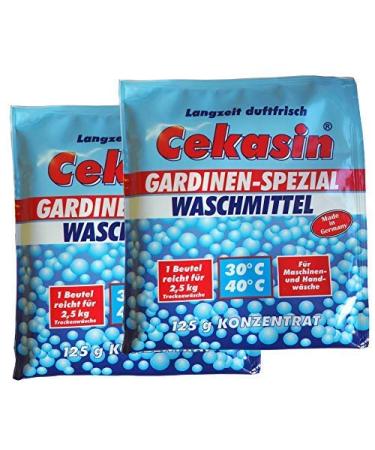 2 x Cekasin Curtain Special Detergent Concentrate 125g Brightener Washing Powder