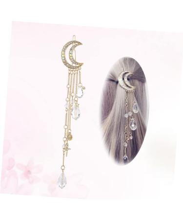 minkissy Goody Hair Clips for Women Hair Accessories for Women Rhinestone Barrettes Rhinestone Hair Accessories Rhinestone Hair Clip Women Hair Accessories Tassel Clip Moon Women's Pendant - Buy Online on GoSupps.com