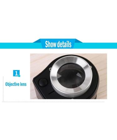High Magnification Optical Large Lens Alloy Frame Handheld Magnifier LED with Light 10 Times HD (Color : Parent) Made in China - Buy Online on GoSupps.com
