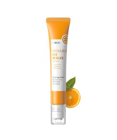Vitamin C Roller Eye Serum, Anti-Aging Eye Serum, Minimizes Wrinkles, Dark Circles, Reduces Puffiness, Sagging Skin Around Eyes, Moisturizing, Hydrating Daily Eye Serum