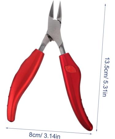 IWOWHERO Folding Hawk Mouth Pliers Cuticle Nail Clippers Heavy Duty Nail Clipper Cuticle Pusher Pedicure Nail Toenail Clippers Stainless Steel Red Handle Rubber and Plastic - Buy Online on GoSupps.com