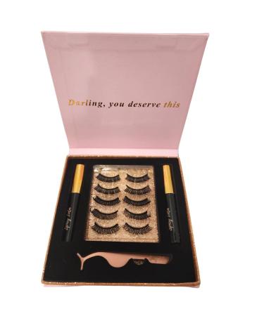 Spicy Lola Curly Magnetic Eyelashes Kit - strip lashes that look like extensions- false eyelashes russian strip lashes
