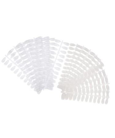 480pcs Art Fake Nails Fashion ABS Portable Manicure Tools for Nail Salon(Transparent Color)