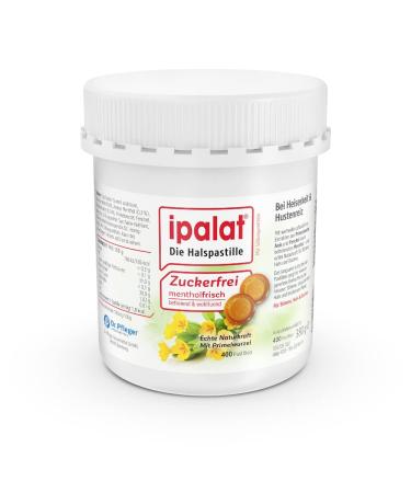 Ipalat neck spastille sugar -free: in the case of hoarseness and cough with menthol primel root anise and fennel 400 lollipops 400 pieces (1 pack)