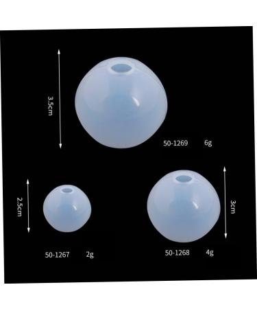 NUOBESTY 9pcs Resin Epoxy Candle Molds Mini Sphere Diy Silicone Mold Epoxy Resin Crystal Epoxy Bracelet Beads White 3.50X3.50X3.50CM - Buy Online on GoSupps.com