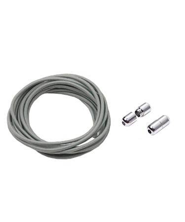 Flyingfish loopless shoe straps Elastic laces with lock quick locking fast lace -up system for children sport seniors triathlon silver gray