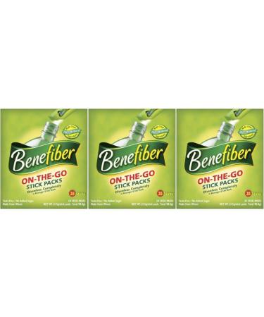 Benefiber Natural Fibre Supplement On-the-Go Stick 28 Sticks x 3 Pack