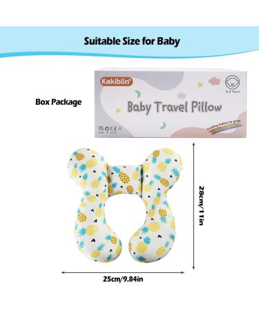 KAKIBLIN Baby Travel Neck Support Pillow - Pineapple Design for Car Seat & Pushchair - Buy Online on GoSupps.com
