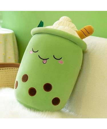 DAWRIS Bubble Tea Plush Pillow Plushie Plush Pillow Plushies Bubble Tea Plushi Doll Creative Bubble Milk Tea Cup Shaped Hugging Cushion Home Soft Hug Pillow Cuddly Toy (green)