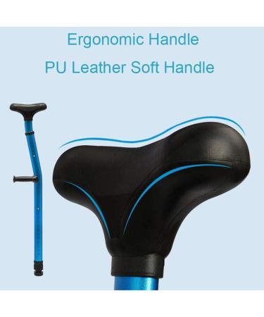 JUNZAI Lightweight Adjustable Underarm Crutches Aluminum Alloy Tube with Arm Support of Double-Function Shock Absorber Medical Fracture Aids for All Kinds of People or Obese People - Buy Online on GoSupps.com