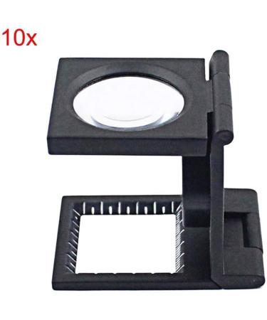 10 X Linen Test Three Folding Magnifying Glass Portable Zinc Alloy Magnifierwith LED Lamp for Textile Jewelry Collection Repair Magnifying Glass - Buy Online on GoSupps.com