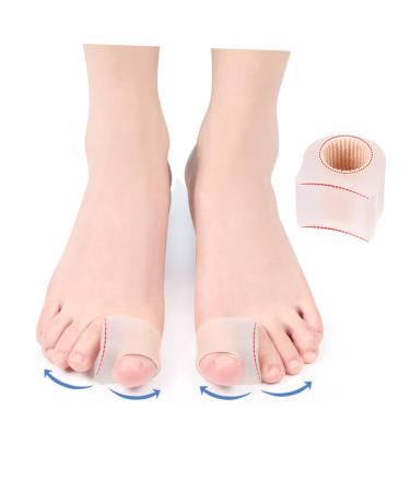 Healifty Bunion Toe Separators 2 Pairs | Silicone Sleeves Thumb Protector for Men | Bunion Guard Shield | Gel Toe Spacers | Yoga Foot Separators | 2.7x2.2cm - Buy Online on GoSupps.com