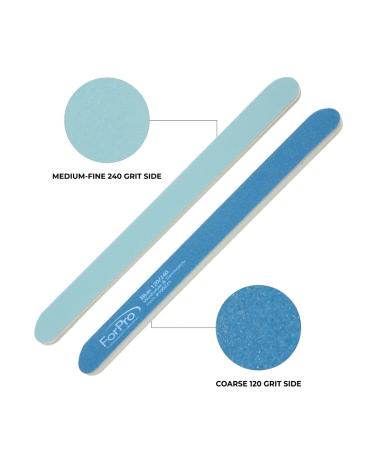 ForPro Professional Collection Blue Foam Board 120/240 Grit Mylar Nail File - 7 x .75 - 50 Count - Buy Online on GoSupps.com