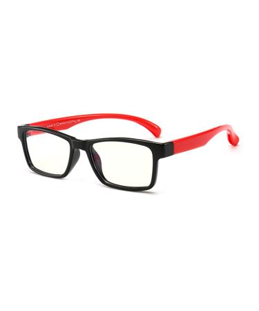 Tofox Anti Blue Light Glasses - Kids Glasses Clear Lens Retro Reading Eyewear for Girls Boys Color 1