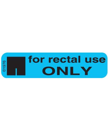 PHARMEX 1-78G Permanent Paper Label for Rectal USE 1 9/16 x 3/8 Blue (500 per Roll 2 Rolls per Box)
