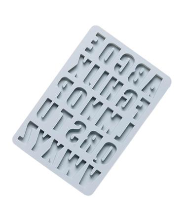 PRETYZOOM 1pc 26 Alphabet Silicone Mold Silicone Molds Letter Baking Mold Silicone Ice Mold Dessert Ice Tray Blue 27.2X18.2X1.3CM