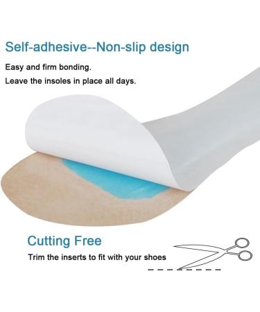 Buy 2 Pairs Pigskin High Heel Cushion Inserts | Adhesive Arch Support & Anti-Slip Sandal Inserts for Pain Relief | Leather Insoles for M-US 7.5-9 Beige - Buy Online on GoSupps.com