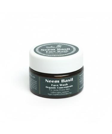Rustic Art Organic Neem Basil Face Wash Concentrate for Deep Cleansing | Anti-Bacterial Anti-Fungal | 50gm - Buy Online on GoSupps.com