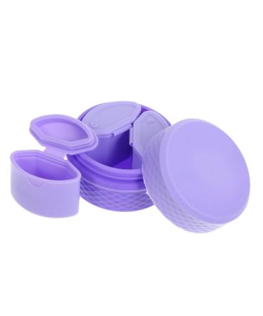 minkissy Makeup Sets Cream box travel empty cream jar makeup cream jar cream jar with sealed lid salve jar body butters travel jar for creams Storage Box purple Silica gel vacation Travel