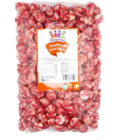 Strawberry Twist Kisses - Strawberry and cream flavour jelly sweets (500g Bag) - Buy Online on GoSupps.com