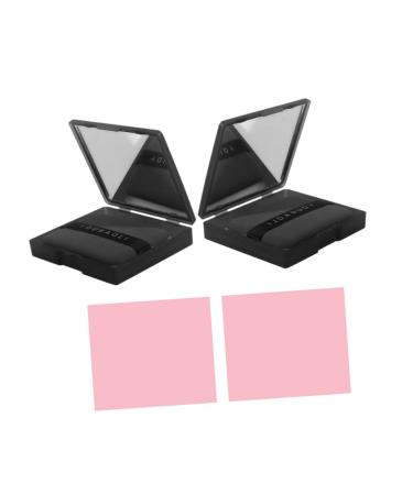 minkissy 2 Sets Oil Absorbing Paper with Puff Face Cleaning Papers Blotting Paper Makeup Oil-absorbing Papers Face Oil Absorbing Paper Facial Oil Absorbing Paper Oil Absorbing Tools