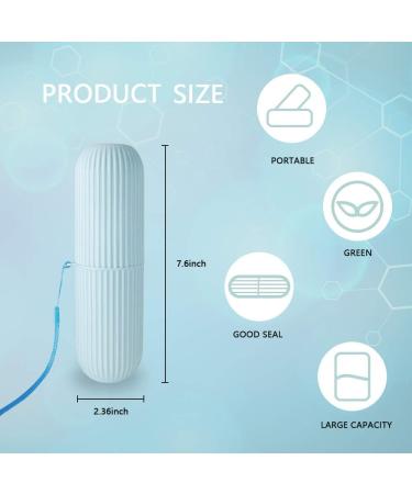 2-Pack Portable Travel Toothbrush Case Holder for Business Trips - Pink and Blue - Buy Online on GoSupps.com