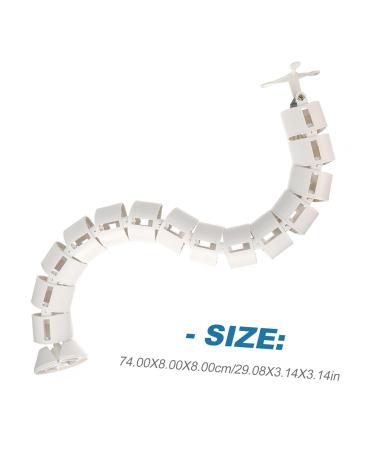 Kislang Snake-Shaped Cable Organizer Tube | White ABS Wiring Protection | 74x8x8cm | International Shipping - Buy Online on GoSupps.com