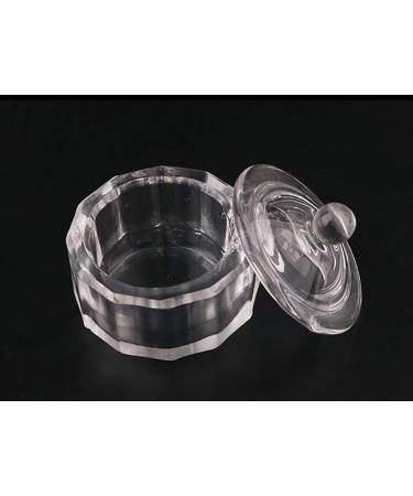 JIHUOO 2 Pieces Clear Dappen Glass Nail Art Cup - Premium Liquid Powder Dish with Lid for Perfect Nail Design - Buy Online on GoSupps.com