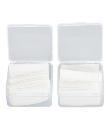 Self Adhesive Eyelash Strips 80 Pieces of Eyelash Tapes Glue Tape No Glue Needed for False Eyelashes (White)