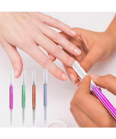 Glass Cuticle Pusher Professional Manicure Stick Nail Cuticle Remover Tools Orange Nail Scraper - Buy Online on GoSupps.com
