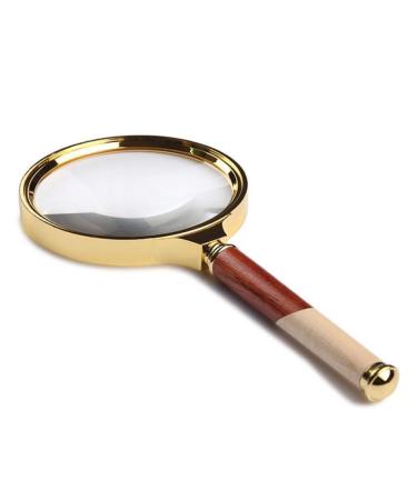 Glass pear Wood Handle Glass Old Reading Professional Optical Electronic Repair Children Portable HD Glass 6X Lupe Good Times