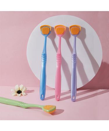SHUAXI Tongue Brush and Scraper Set (4 Metal + 4 Plastic) for Adults and Kids - Helps Eliminate Bad Breath - Buy Online on GoSupps.com