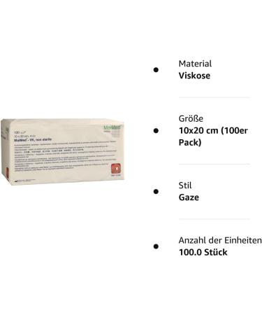 Buy Maimed Fleece Compresses 10x20 cm - 100 Non-Sterile Wound Gauze Bandages - Non-Adhesive & Versatile Wound Care Solutions for International Shipping - Buy Online on GoSupps.com