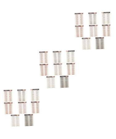 Hemoton 24 Pcs Eyebrow Transfer decals make up 3d 6d hair-like eyebrows sticker False Eyebrows