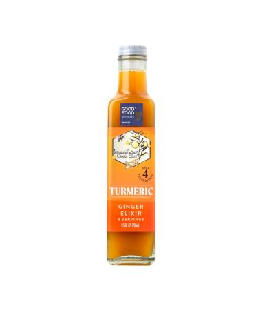 ImmuneSchein Turmeric Ginger Elixir Shots - Handcrafted from Organic Ginger Roots Ginger, Honey, Lemon Juice Health Shot/ Cocktail Mixer - USA Made Wellness Elixirs in Glass Bottles: (8.5 fl oz, 1) 8.5 fl oz 1.0