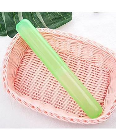 Eco-Friendly Portable Toothbrush Case Set - 5PCS Transparent Candy-Colored Travel Covers for Camping School & Business Trips - Buy Online on GoSupps.com