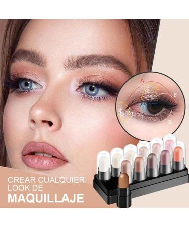 Waterproof Glitter Eyelid Shadow Pen | 16 Colors Shimmer Cream Makeup Highlighter Eyeshadow Crayon (#13) - Buy Online on GoSupps.com