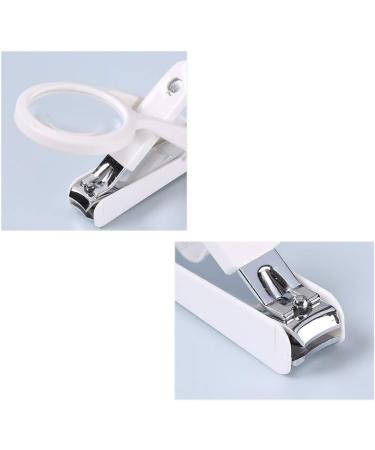 UNbit Nail Clipper Adult Nail Clippers Plastic/Carbon Steel White Nail Clippers 13 * 4.2 * 1.7CM Function Magnifying Glass Nail Clippers Can Rotate - Buy Online on GoSupps.com